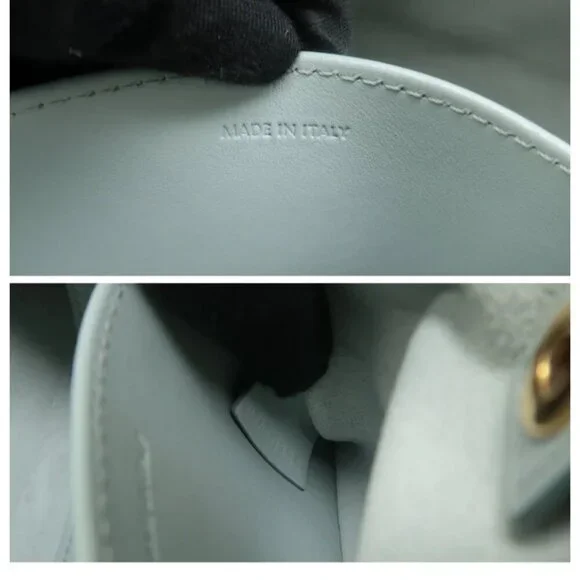 100% Authentic CELINE Blue Leather Satchel - Picture 11 of 12